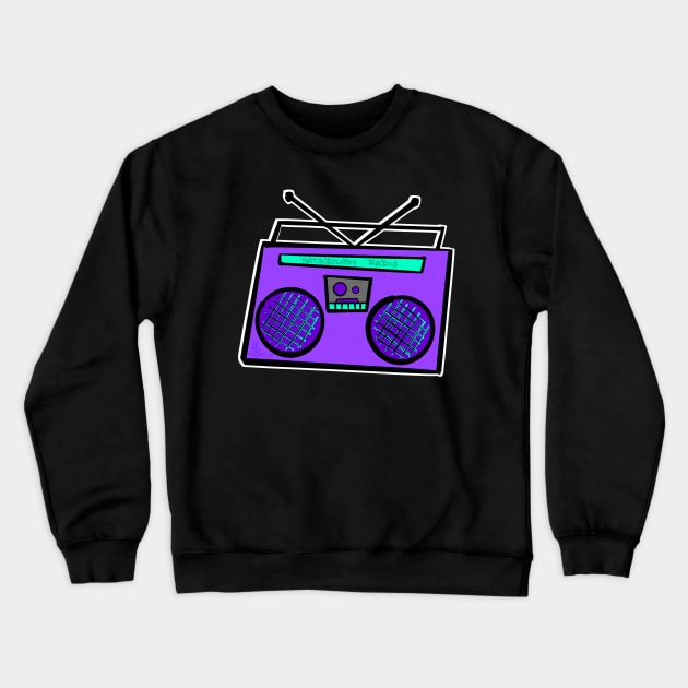 Purple Boombox Crewneck Sweatshirt by That5280Lady